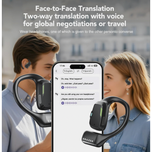 Ακουστικά Erazer Xp6 Ai Translator, Μετάφραση σε 2