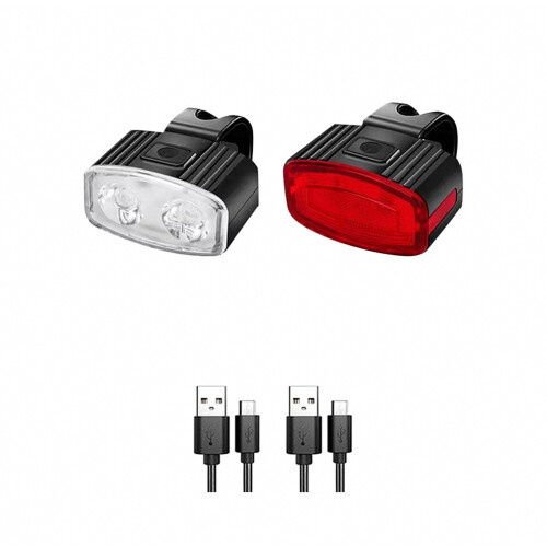 Σετ φωτισμού ποδηλάτου 3X USB επαναφορτιζόμενο, ι 1