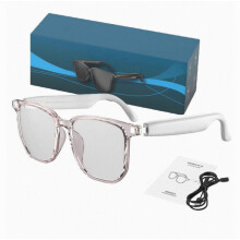 Ai Translation Glasses, Real-Time Translation Glasses Compatible 144 Languages With Bluetooth And Blue Light Filter, White_Special Gift_Surprise Gift