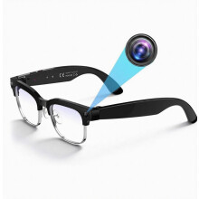 Smart Ai Glasses With Camera And Photochromic Lenses, Black Frame, Voice Control, And Translation Support_Surprise Gift