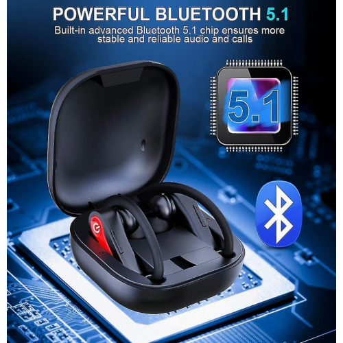 Ασύρματα ακουστικά Bluetooth 5.1 για αθλητικά ακο 2