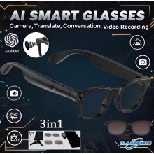 Lunettes intelligentes avec traduction IA, vidéo 1080p et 30 heures d'autonomie._Cadeau surprise