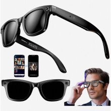 Smart Ai Glasses With Hd Camera, Voice Assistant, Bluetooth Calling, Audio Recording, Image Recognition And Translation, Black_Surprise Gift