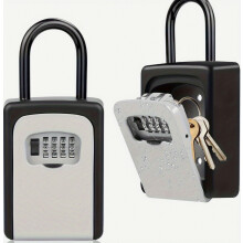 Grey Portable Combination Lock Box (1 Piece)_Surprise Gift