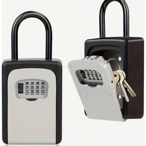 Grey Portable Combination Lock Box (1 Piece)_Surprise Gift