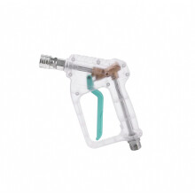 Limpiador eléctrico portátil de alta presión, pistola de agua transparente compatible con lavados de autos, pistola de metal corta_Regalo sorpresa