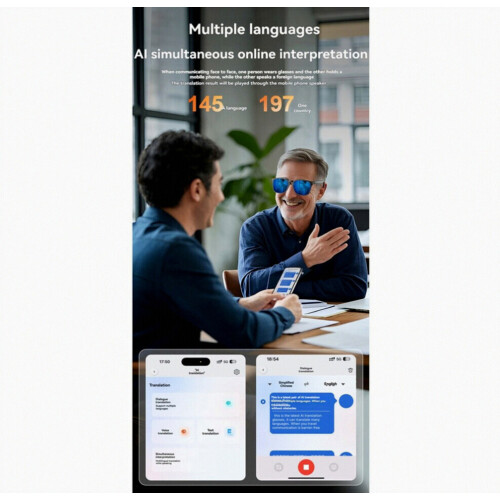 Έξυπνα γυαλιά Ai Bluetooth 5.4 με ηχείο, 145 γλώσ 2