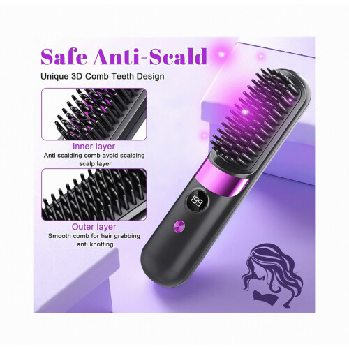 Ασύρματη βούρτσα ισιώματος, Θερμαινόμενη βούρτσα 1
