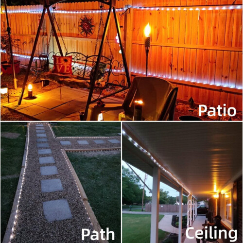 Αδιάβροχη ηλιακή λωρίδα φωτισμού LED, μήκους 12 μ 1