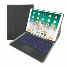Illuminated Bluetooth Touchpad Keyboard Case Compatible With Ipad Pro 12.9-Inch (1St/2Nd Generation, 2015/2017), Smart Folio_Surprise Gift