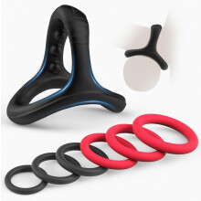 Anneau pénien triangulaire pour hommes, retarde l'éjaculation et améliore l'érection._Cadeau surprise
