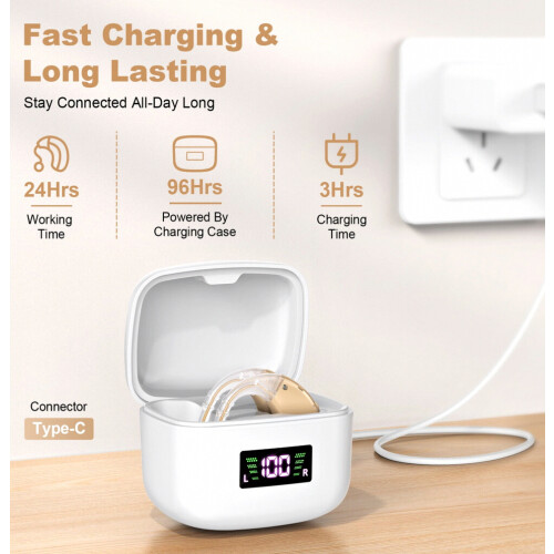 Επαναφορτιζόμενα ακουστικά βαρηκοΐας συμβατά με η 2