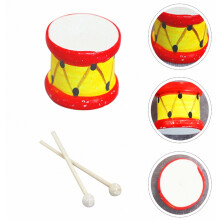 Mini drumstel met drumstokken, gemaakt van decoratief synthetisch materiaal - verrassingscadeau
