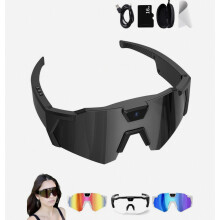 Sunglasses With 1080P Hd Video Camera, Hands-Free Action Recording Glasses With Audio Function Compatible Driving, Cycling And Fishing_Surprise Gift