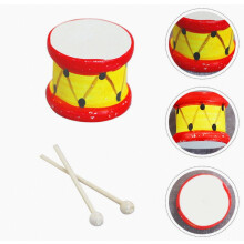 Robuuste mini-drumset met decoratieve drumstokken, diverse kleuren, synthetisch materiaal_Verrassingscadeau