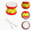 Robust Mini Drum Set With Decorative Drumsticks, Various Colors, Synthetic Material_Surprise Gift 1