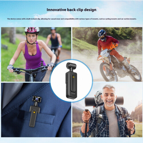 Portable 4K Body Camera With 180 Rotating Lens_Surprise Gift 1