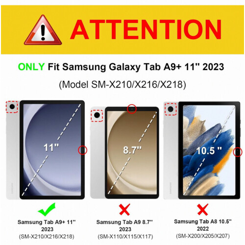 Λεπτή θήκη συμβατή με το Samsung Galaxy Tab A9Plu 1