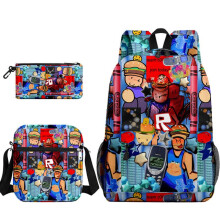 (19) 3D Printed Backpack Pencil Case Crossbody Bag Set, Gaming School Supplies for Kids Teens