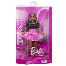Puppenmodell - Barbie - Deluxe Style Barbiecore rosa Vinylrock - Inklusive Zubehör - Ab 4 Jahren