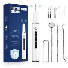 (white) Ultrasonic Dental Scaler Teeth Cleaner Plaque Remover Electric Sonic Tartar Remover Portable Oral Irrigator