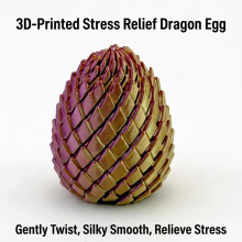 Juguete antiestrés con forma de huevo de dragón impreso en 3D, pelota sensorial flexible para aliviar la ansiedad y ejercitar