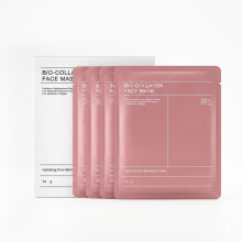 (Pink) Biodance Bio-Collagen Real Deep Mask Sheet, Brightening, Firming, Wrinkle Care, Hydrating, Korean Skincare, 5 Pack