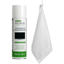 TV & Monitor Schaumreiniger 300ml + Mikrofasertuch 40x40cm