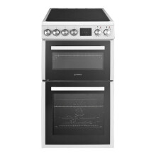 Teknix TKED54W - White Ceramic Cooker - Double Oven - 50cm - A Rated