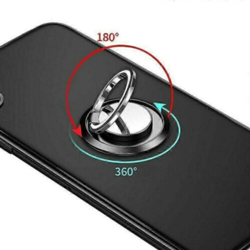 Ασημένια μαγνητική θήκη για δαχτυλίδι για smartphone, περιστρεφόμενη βάση 1