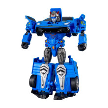 (white) Transforming Car Robot Model Inertia Powered Friction Racing Car Toy for Boys Gift, Deformable Sports Car Action Figure