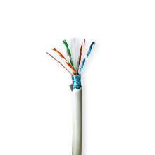 Síťový kabel Roll | CAT6 | Stranded | F/UTP | Tyč měděná | 100,0 m | Vnitřní | Kulatý | LSZH | Šedá | Dárková krabička