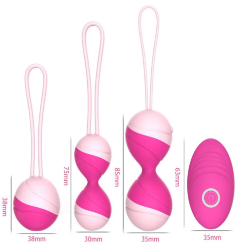 Σετ γυμναστικής πυελικού εδάφους, μπάλες Kegel σιλικόνης 3 τεμαχίων για γυ 2