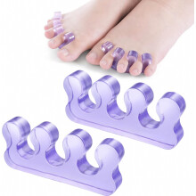 Silicone Toe Separator for Nail Polish, Straightener and Corrector for Overlapping Toes, Bunions and Hammer Toes, Foot P