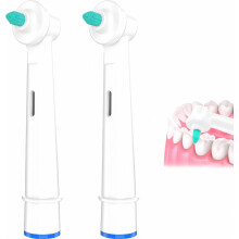 2er-Pack Interdentalbürsten-Ersatzköpfe für elektrische Zahnbürsten, hochdichte Mikrofaser, kompatibel mit Zahnspangen und