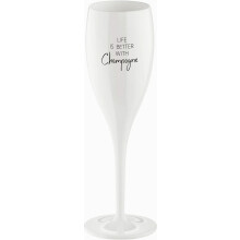Shatterproof and Shockproof Champagne Glass, Thermoplastic Material, Insulated 4x Better Than Glass, 100ml (3.4oz)