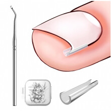 Ingrown Toenail Correction Kit, 40 Piece Painless Toenail Smoothing Strips with Toenail Lifter, Simple Tool Set for Ingr