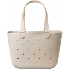 Bolsa de praia moderna e simples, à prova d'água, feita de borracha, com bolso com zíper, ideal para praia, piscina, barco, compras e esport