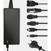 42V 2A E Scooter Charger with 6 Ports and LED Display, 36V Hoverboard Battery Charger for Electric Scooters and Bicycles