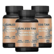 (3Bottles) Fast Sunless Tanning Solution: Tanning Pills with Carotenoid Blend for a Natural, Long-Lasting Glow