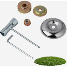 Conjunto universal de acessórios para cortadores de grama e roçadeiras, kit com 6 adaptadores de lâmina para roçadeiras, acessórios de metal