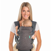 4-in-1 ergonomische Babytrage mit Innen- und Außenansicht, Tragemöglichkeit vorne und hinten, tragbar für Neugeborene bis Kleinkinder