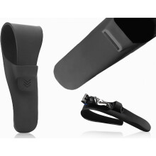 Custodia da viaggio per rasoio, porta rasoio protettivo portatile in silicone, astuccio compatto per riporre i rasoi durante i viaggi, nero
