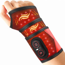 Kabelloses Handgelenk-Wärmeband mit Vibration, 660 nm Rotlicht, 3 Wärmestufen, 3 Vibrationsmodi, integrierter 3000 mAh Akku