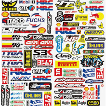 3-delige stickerset voor motorcross, motor en carrosserie.