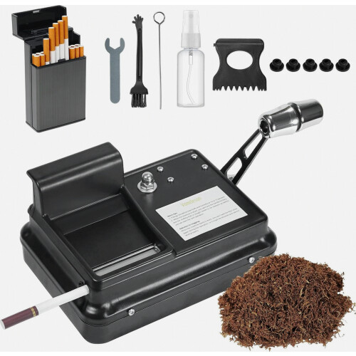 Pressa manuale per sigarette da 8 mm, compatta e resistente, per un riempimento uniforme.