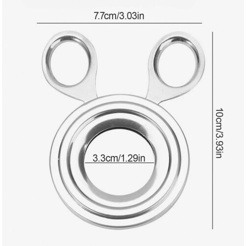 2 Pack Stainless Steel Egg Opener, Time-Saving Egg Shell Cutter for Raw and Boiled Eggs, Durable Kitchen Tool 1