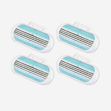 Ricariche per rasoio da donna, confezione da 4, rasatura delicata per pelli sensibili, tecnologia Skin Cushion.