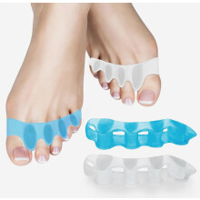 Separadores de dedos de silicone, pacote com 4 unidades, para alívio do hálux valgo. Espaçadores de gel macio para maior conforto diário.