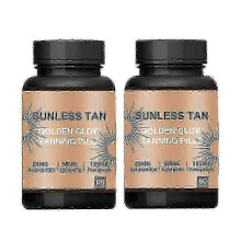 (2Bottles) Fast Sunless Tanning Solution: Tanning Pills with Carotenoid Blend for a Natural, Long-Lasting Glow